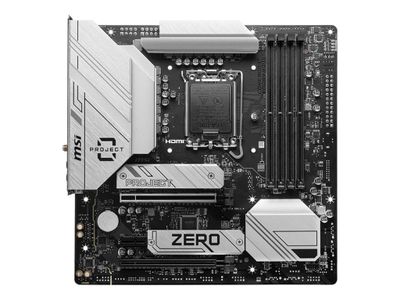 MSI Mainboard B760M PROJECT ZERO - micro ATX - Socket LGA1700 - Intel B760 - 7E14-001R